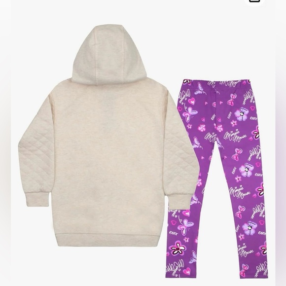NWT Disney Minnie Mouse Girls Size 8 Hoodie and Leggings 2-Pack - Picture 2 of 12